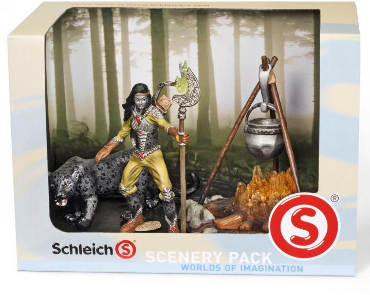 Schleich Scenery set - bojovník Noctis a ohniště