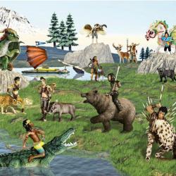 Schleich Scenery set - bojovník Noctis a ohniště