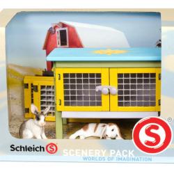 Schleich Scenery set - králíkárna s králíkama