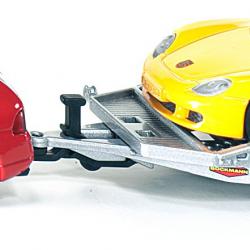SIKU Osobní automobil s přepravním přívěsem, 1:55