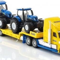 SIKU Tahač s vlekem a 2 traktory New Holland, 1:87