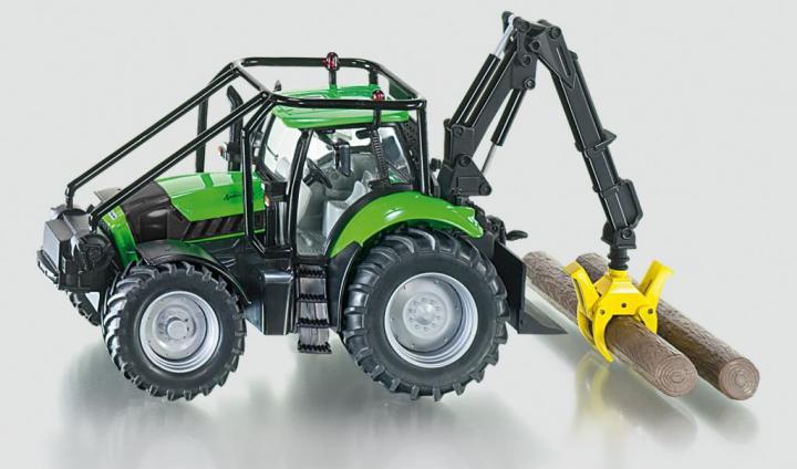 SIKU Traktor Deutz Agrotron X720 pro práce v lese, 1:32