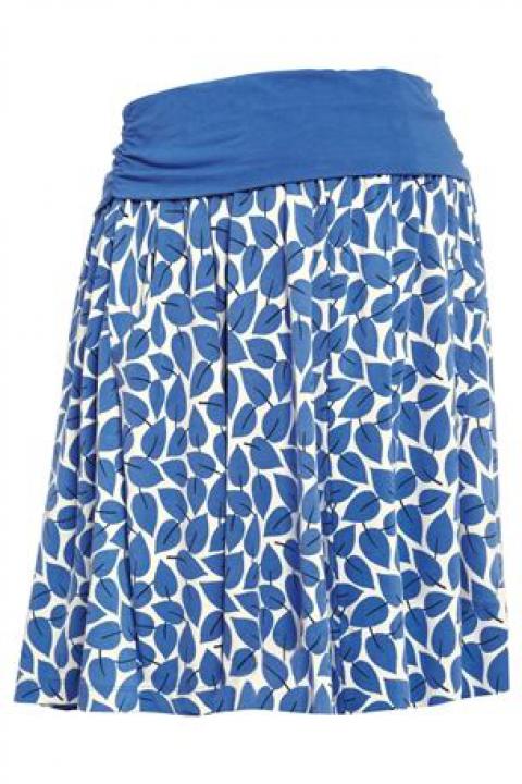 Sukně Blue Leaf Print Skirt