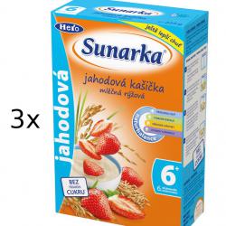 Sunarka Jahodová kašička mléčná, 3x225g