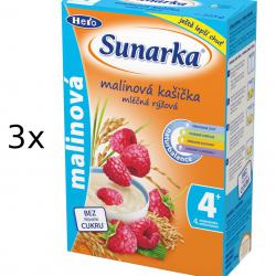 Sunarka Malinová kašička mléčná, 3x225g