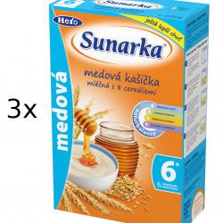 Sunarka Medová kašička mléčná s 8 cereáliemi, 3x225g