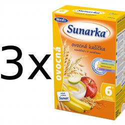Sunarka Ovocná kašička nemléčná s osmi cereáliemi 3 x 180g