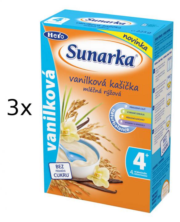 Sunarka Vanilková kašička mléčná, 3x225g