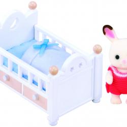 Sylvanian Families Nábytek chocolate králíků - baby králík v postýlce