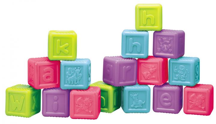 Teddies Abecední kostky plast 16ks