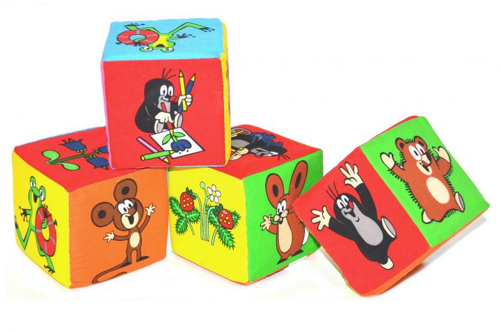 Teddies Kostka Krtek textilní 8x8cm
