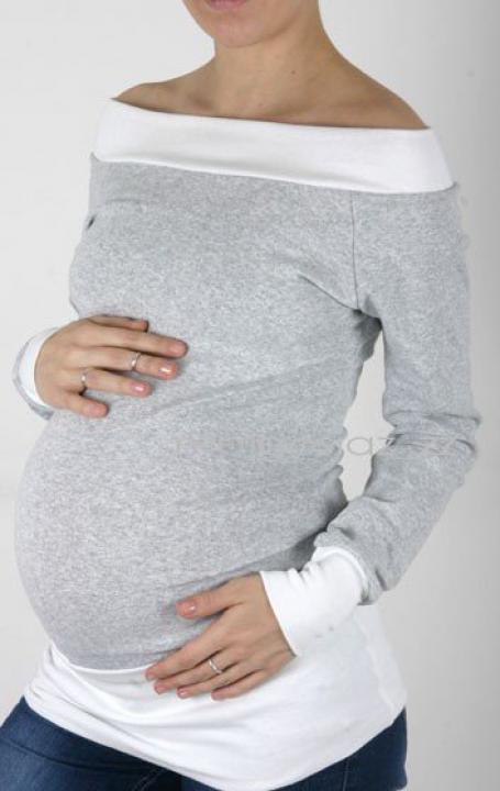 Těhotenské tričko  / tunika > varianta šedá