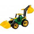 Traktor se lžící a bagrem