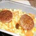 Steak z mletého jeleního masa se zeleninou