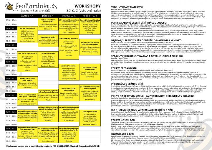 Veletrh For Kids - Workshopy