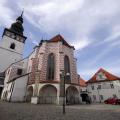Vyhlídková věž kostela sv. Bartoloměje v Pelhřimově